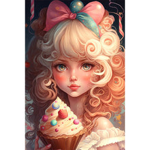 Load image into Gallery viewer, Colorful Ice Cream Girl 40*60CM(Picture) Full Round Drill Diamond Painting

