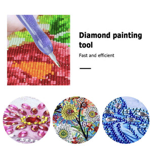 Diamond Painting Tools Kit Diamond Painting Pen Kits Plastic Tips (Purple)