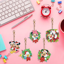 Load image into Gallery viewer, 5PCS Rhinestone Painting Pendant Double Sided (Xmas Mickey Pals)
