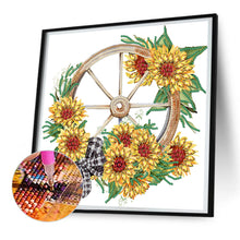 Load image into Gallery viewer, Sunflower Wheel 30*30CM(Canvas) Partial Special Shaped Drill Diamond Painting
