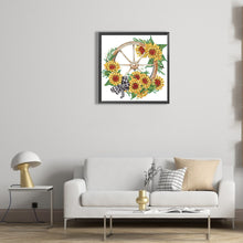 Load image into Gallery viewer, Sunflower Wheel 30*30CM(Canvas) Partial Special Shaped Drill Diamond Painting
