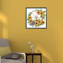 Load image into Gallery viewer, Sunflower Wheel 30*30CM(Canvas) Partial Special Shaped Drill Diamond Painting
