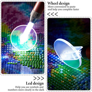 Diamond Painting Tools Kit Art Accessories Tools LED Light (Gold)