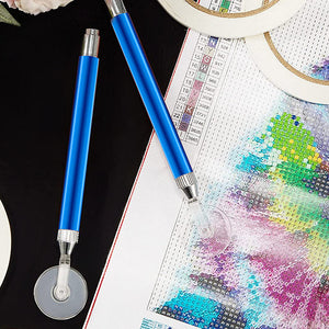 Diamond Painting Tools Kit Art Accessories Tools LED Light (Blue 6 Tips)
