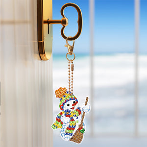 Double Sided Diamond Painting Keychains Special Shape 6PCS (Xmas Ornament)