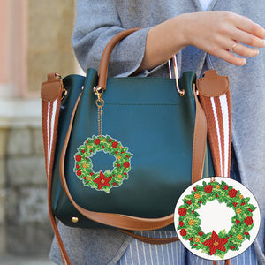 Double Sided Diamond Painting Keychains Special Shape 6PCS (Xmas Tree)