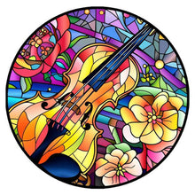 Load image into Gallery viewer, Stained Glass Violin (40*40CM ) 11CT 3 Stamped Cross Stitch
