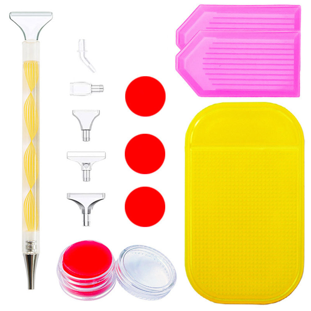 Diamond Painting Tools Kit Rhinestone Picker Tool with Drill Pen (Yellow)