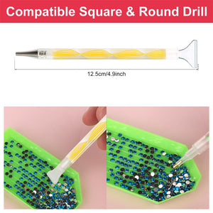 Diamond Painting Tools Kit Rhinestone Picker Tool with Drill Pen (Yellow)