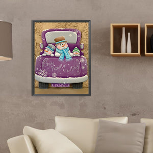 Snowman 30*40CM(Canvas) Full Round Drill Diamond Painting