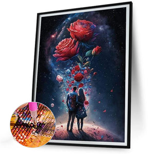 Rose Lover 30*40CM(Canvas) Full Round Drill Diamond Painting
