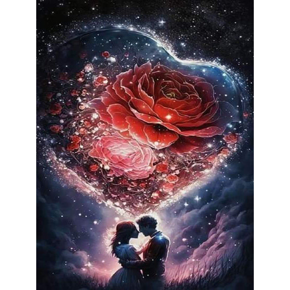 Rose Lover 30*40CM(Canvas) Full Round Drill Diamond Painting