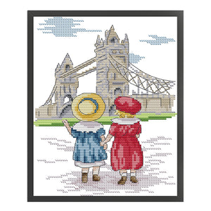 Look At Pylons (19*27CM ) 14CT 2 Stamped Cross Stitch
