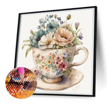Load image into Gallery viewer, Teacup Bouquet 30*30CM(Canvas) Full Round Drill Diamond Painting
