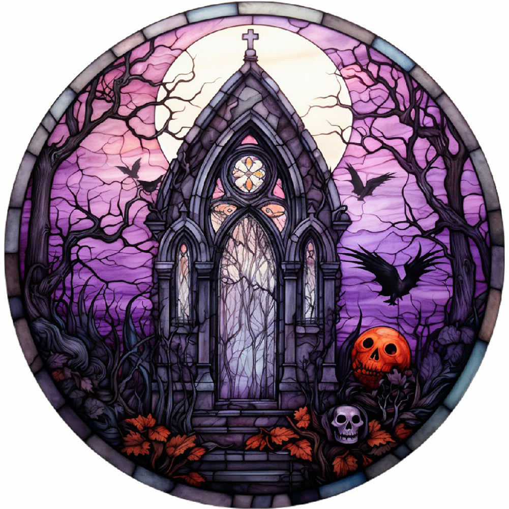 House Of Horror 30*30CM(Canvas) Full Round Drill Diamond Painting