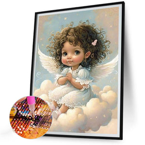 Angel Child 30*40CM(Canvas) Full Round Drill Diamond Painting