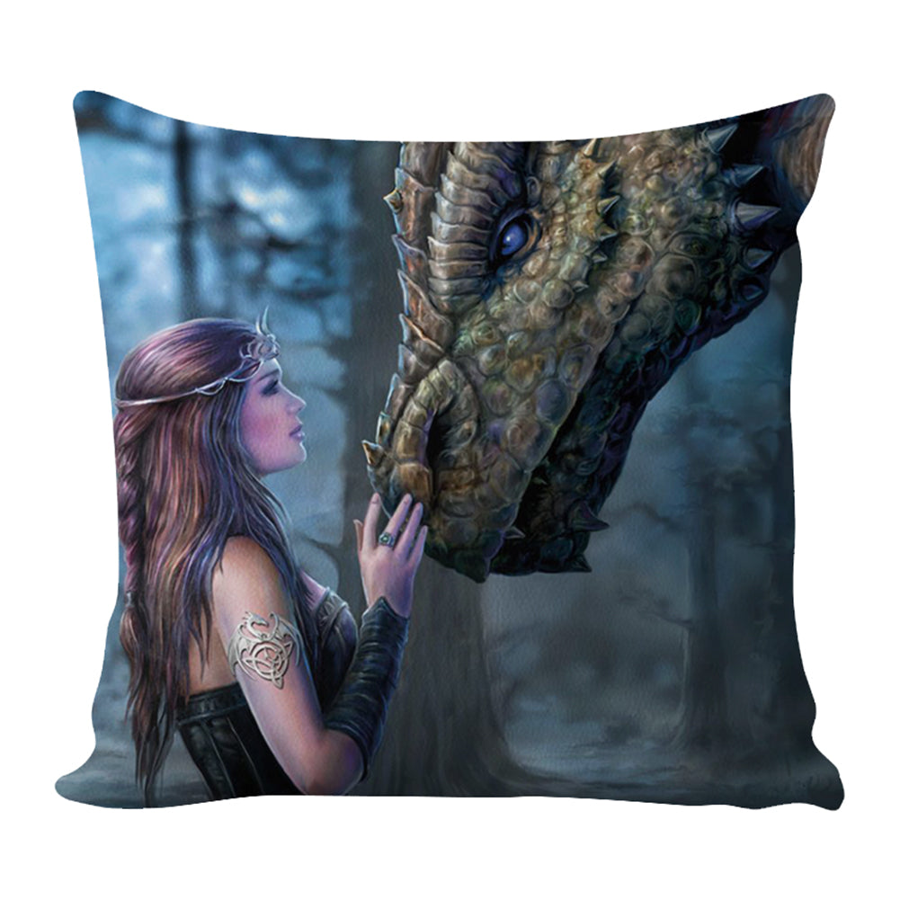 17.72x17.72in Cross Stitch Pillow Cover with Zipper Handicraft Embroidery Pillow