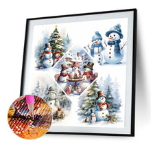 Load image into Gallery viewer, Christmas Snowman 40*40CM(Canvas) Full Round Drill Diamond Painting
