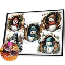Load image into Gallery viewer, Christmas Snowman 50*40CM(Canvas) Full Round Drill Diamond Painting
