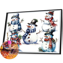 Load image into Gallery viewer, Christmas Snowman 50*40CM(Canvas) Full Round Drill Diamond Painting
