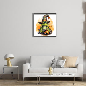 Halloween Pumpkin Frog 40*40CM(Canvas) Full Round Drill Diamond Painting