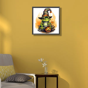 Halloween Pumpkin Frog 40*40CM(Canvas) Full Round Drill Diamond Painting