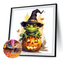 Load image into Gallery viewer, Halloween Pumpkin Frog 40*40CM(Canvas) Full Round Drill Diamond Painting
