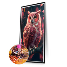 Load image into Gallery viewer, Pink Owl Standing On A Branch 40*70CM(Picture) Full Square Drill Diamond Painting
