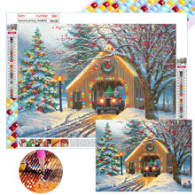 Load image into Gallery viewer, Rustic Christmas Cottage 40*30CM(Canvas) Full Square Drill Diamond Painting
