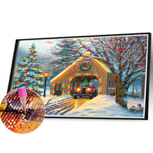 Load image into Gallery viewer, Rustic Christmas Cottage 40*30CM(Canvas) Full Square Drill Diamond Painting
