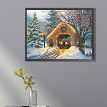 Load image into Gallery viewer, Rustic Christmas Cottage 40*30CM(Canvas) Full Square Drill Diamond Painting
