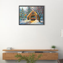 Load image into Gallery viewer, Rustic Christmas Cottage 40*30CM(Canvas) Full Square Drill Diamond Painting
