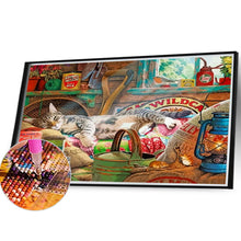 Load image into Gallery viewer, Lazy Cat 40*30CM(Canvas) Full Square Drill Diamond Painting
