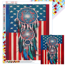 Load image into Gallery viewer, American Flag Dream Catcher 40*50CM(Canvas) Full Square Drill Diamond Painting
