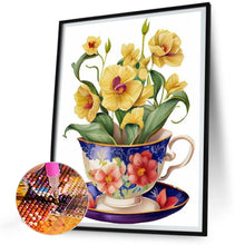 Load image into Gallery viewer, Teacup Bouquet 30*40CM(Canvas) Full Round Drill Diamond Painting
