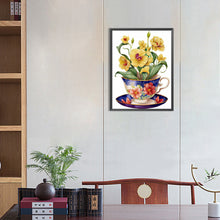 Load image into Gallery viewer, Teacup Bouquet 30*40CM(Canvas) Full Round Drill Diamond Painting
