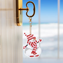 Load image into Gallery viewer, 8PCS Diamond Painting Keychains Pendant Special Shape (Snowman)

