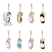 Load image into Gallery viewer, 8PCS Diamond Painting Keychains Pendant Special Shape (Cat)
