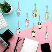 Load image into Gallery viewer, 8PCS Diamond Painting Keychains Pendant Special Shape (Cat)

