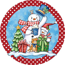 Load image into Gallery viewer, Snowman 30*30CM(Canvas) Full Round Drill Diamond Painting
