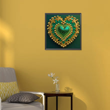 Load image into Gallery viewer, Peacock Heart 30*30CM(Canvas) Partial Special Shaped Drill Diamond Painting
