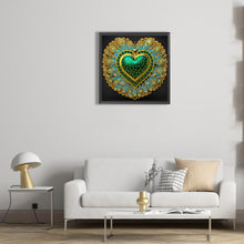 Load image into Gallery viewer, Peacock Heart 30*30CM(Canvas) Partial Special Shaped Drill Diamond Painting
