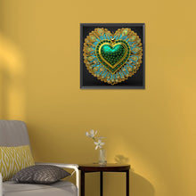 Load image into Gallery viewer, Peacock Heart 30*30CM(Canvas) Partial Special Shaped Drill Diamond Painting
