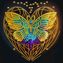 Load image into Gallery viewer, Butterfly Heart 30*30CM(Canvas) Partial Special Shaped Drill Diamond Painting
