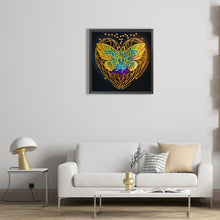 Load image into Gallery viewer, Butterfly Heart 30*30CM(Canvas) Partial Special Shaped Drill Diamond Painting
