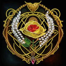 Load image into Gallery viewer, Rose Heart 30*30CM(Canvas) Partial Special Shaped Drill Diamond Painting
