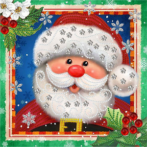 Santa Claus 30*30CM(Canvas) Partial Special Shaped Drill Diamond Painting