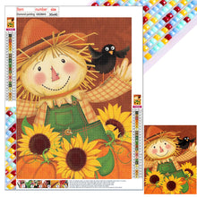 Load image into Gallery viewer, Sunflower Scarecrow 30*40CM(Canvas) Full Square Drill Diamond Painting
