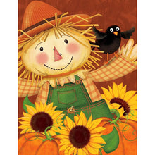 Load image into Gallery viewer, Sunflower Scarecrow 30*40CM(Canvas) Full Square Drill Diamond Painting
