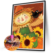 Load image into Gallery viewer, Sunflower Scarecrow 30*40CM(Canvas) Full Square Drill Diamond Painting
